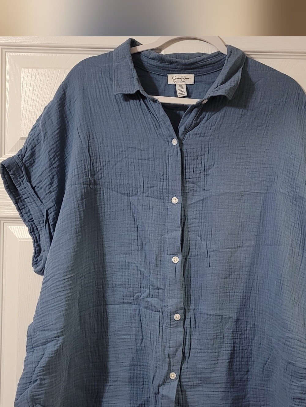 Jessica Simpson blue button up blouse Size XL #blouse